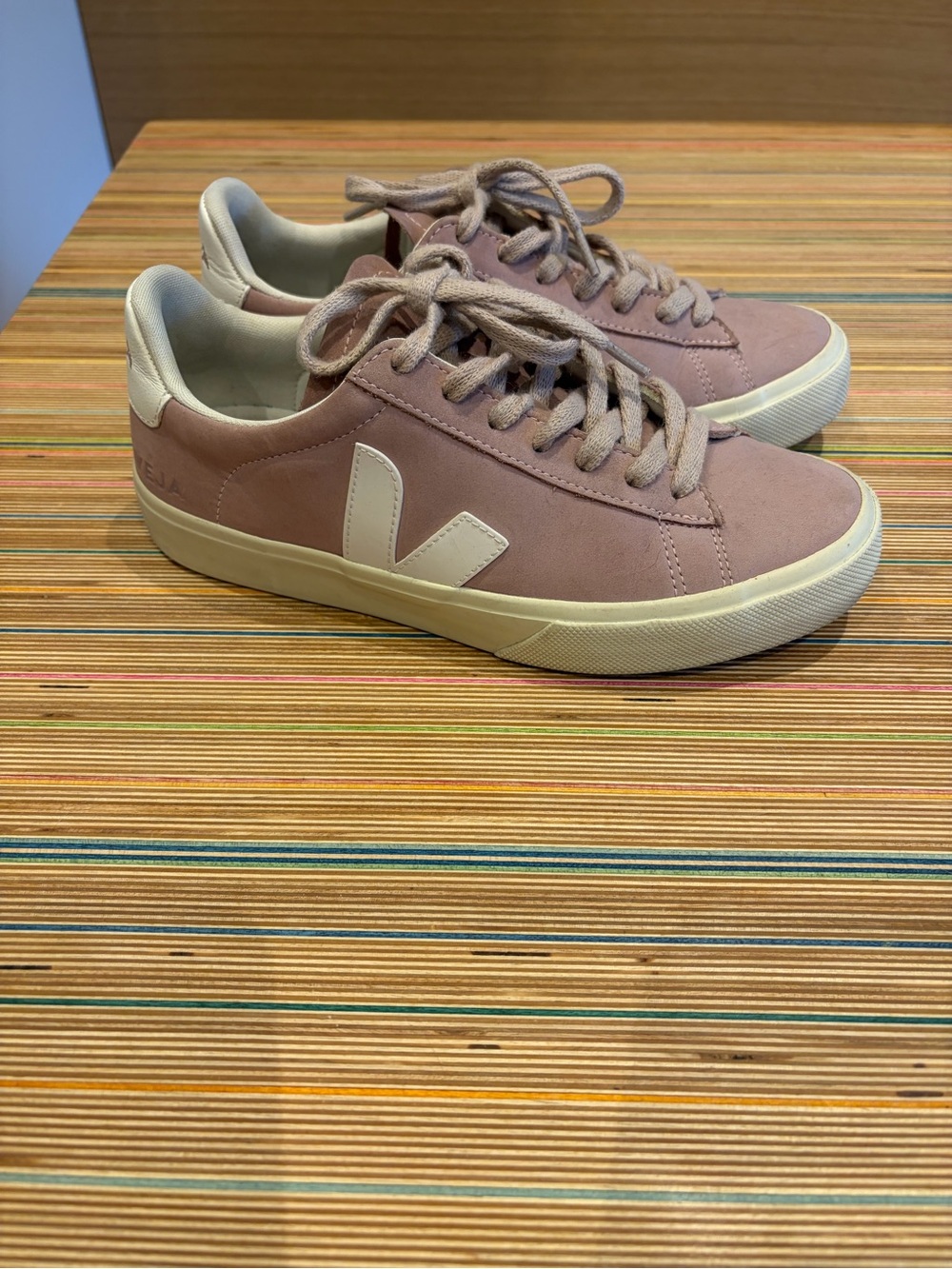 Veja Campo Sneakers in Dusty Rose and White
